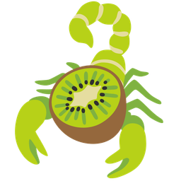 kiwi fruit and scorpion