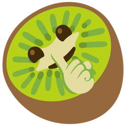 kiwi fruit and shushing face