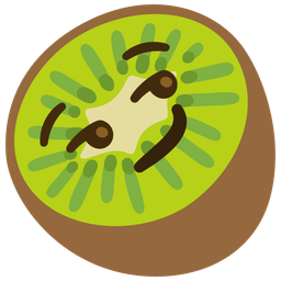 kiwi fruit and smirking face