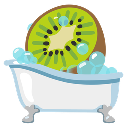 kiwi fruit and soap