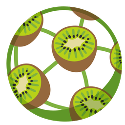 kiwi fruit and soccer ball
