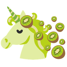 kiwi fruit and unicorn