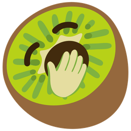 kiwi fruit and yawning face