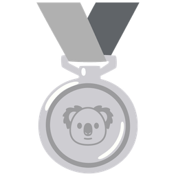 koala and 2nd place medal