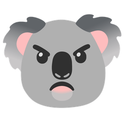 koala and angry face