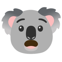 Koala and Anguished face
