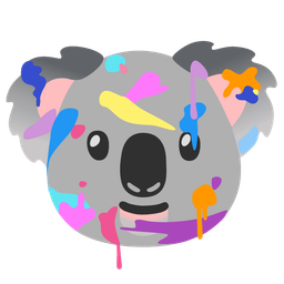 koala and artist palette