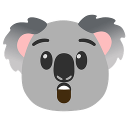 koala and astonished face