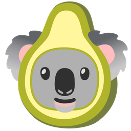 koala and avocado