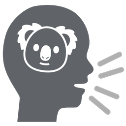 koala and busts in silhouette