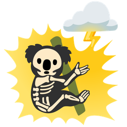 koala and cloud with lightning