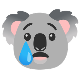koala and crying face