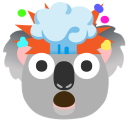 koala and exploding head