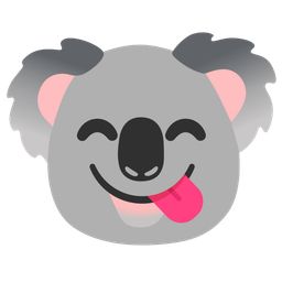 Koala and Face savoring food