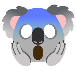 koala and face screaming in fear