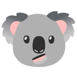 koala and face with diagonal mouth