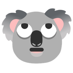 koala and face with rolling eyes