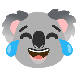 Koala and Face with tears of joy