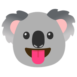 Koala and Face with tongue