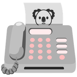 koala and fax machine