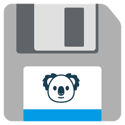 koala and floppy disk
