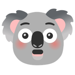 koala and flushed face