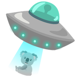 koala and flying saucer