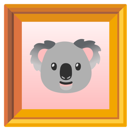 koala and framed picture