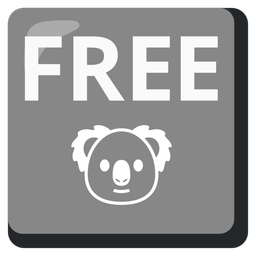 koala and FREE button
