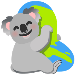 koala and globe showing Europe-Africa