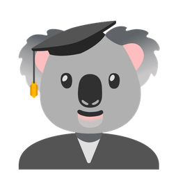 koala and graduation cap