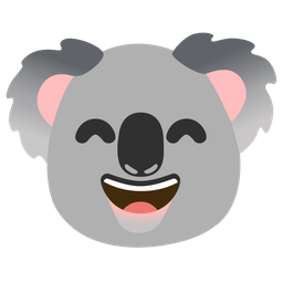 Koala and Grinning face with smiling eyes