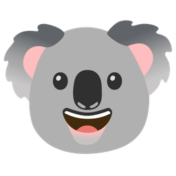 Koala and Grinning face