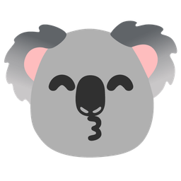 Koala and Kissing face with smiling eyes