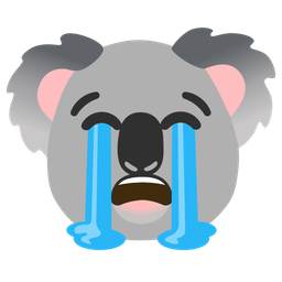 koala and loudly crying face