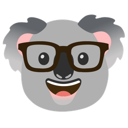 koala and nerd face
