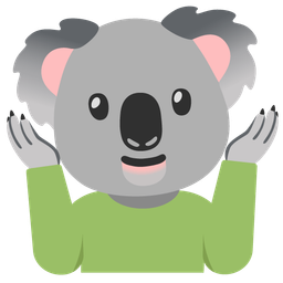 koala and person shrugging