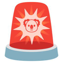 koala and police car light