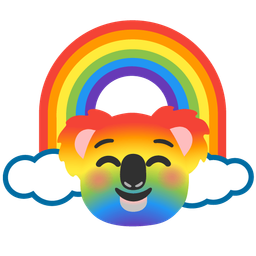 koala and rainbow