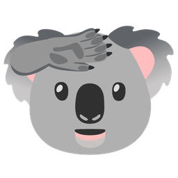 koala and saluting face
