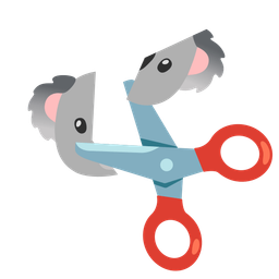 koala and scissors
