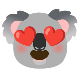 Koala and Smiling face with heart-eyes