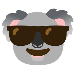 koala and smiling face with sunglasses