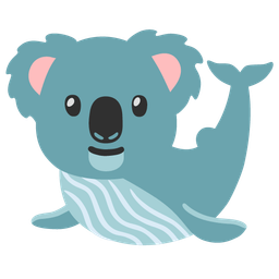 koala and spouting whale