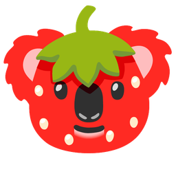 koala and strawberry