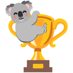 koala and trophy