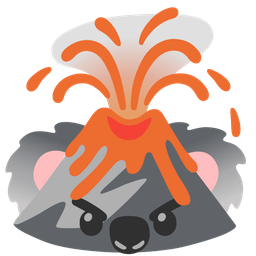 koala and volcano