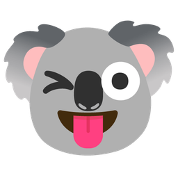 Koala and Winking face with tongue