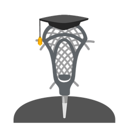 lacrosse and graduation cap