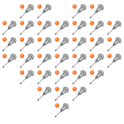 lacrosse and heart suit